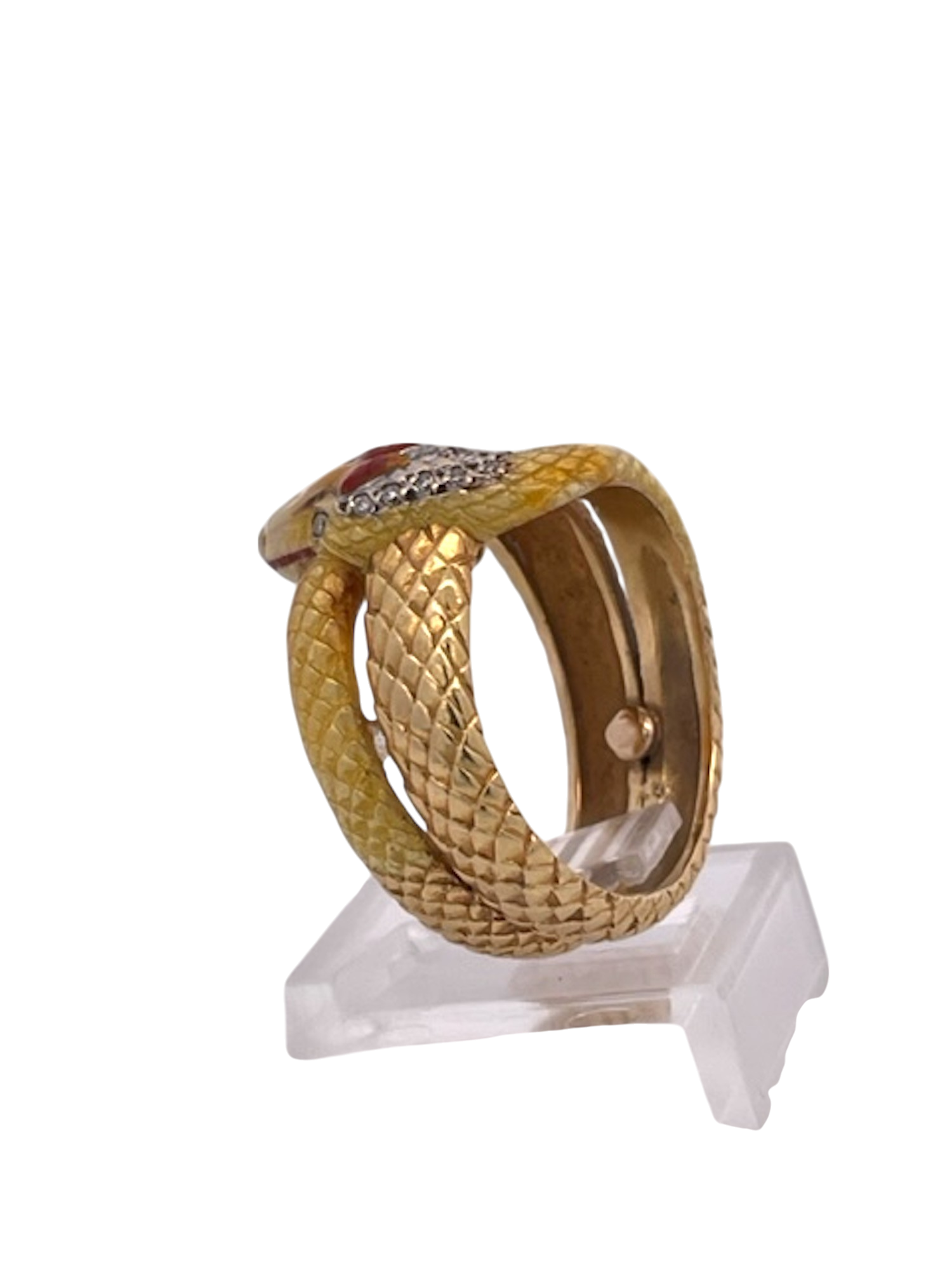 Masriera 18K Enamel Snake Ring - Detail View 5 | Cris Notti Jewels
