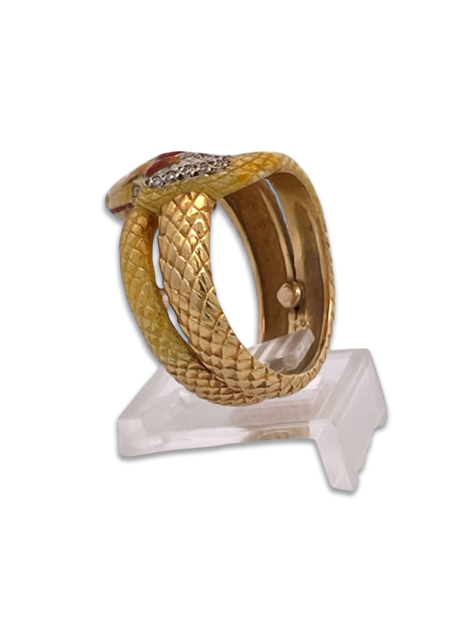 Masriera 18K Enamel Snake Ring - Detail View 4 | Cris Notti Jewels