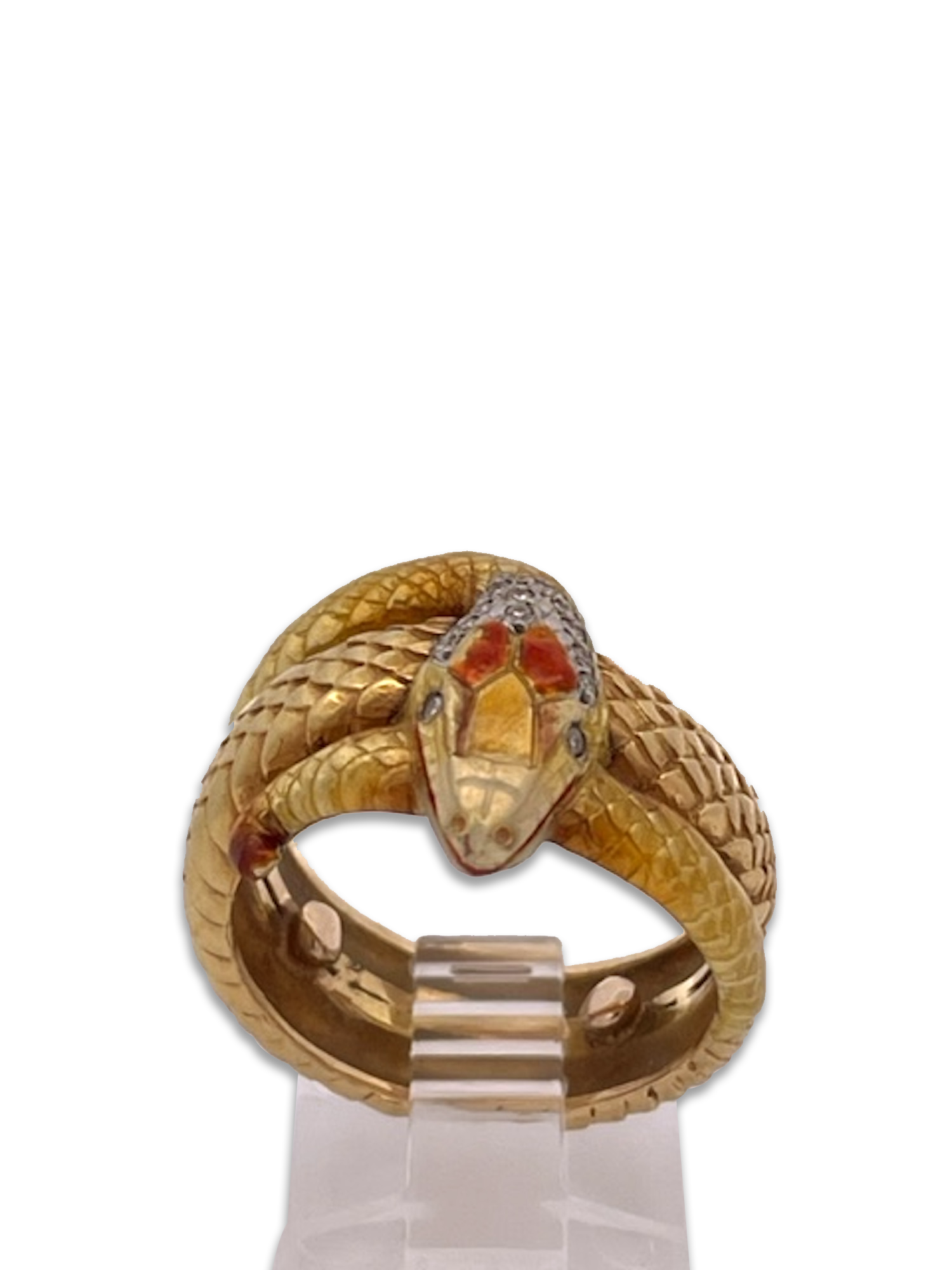 Masriera 18K Enamel Snake Ring - Detail View 8 | Cris Notti Jewels