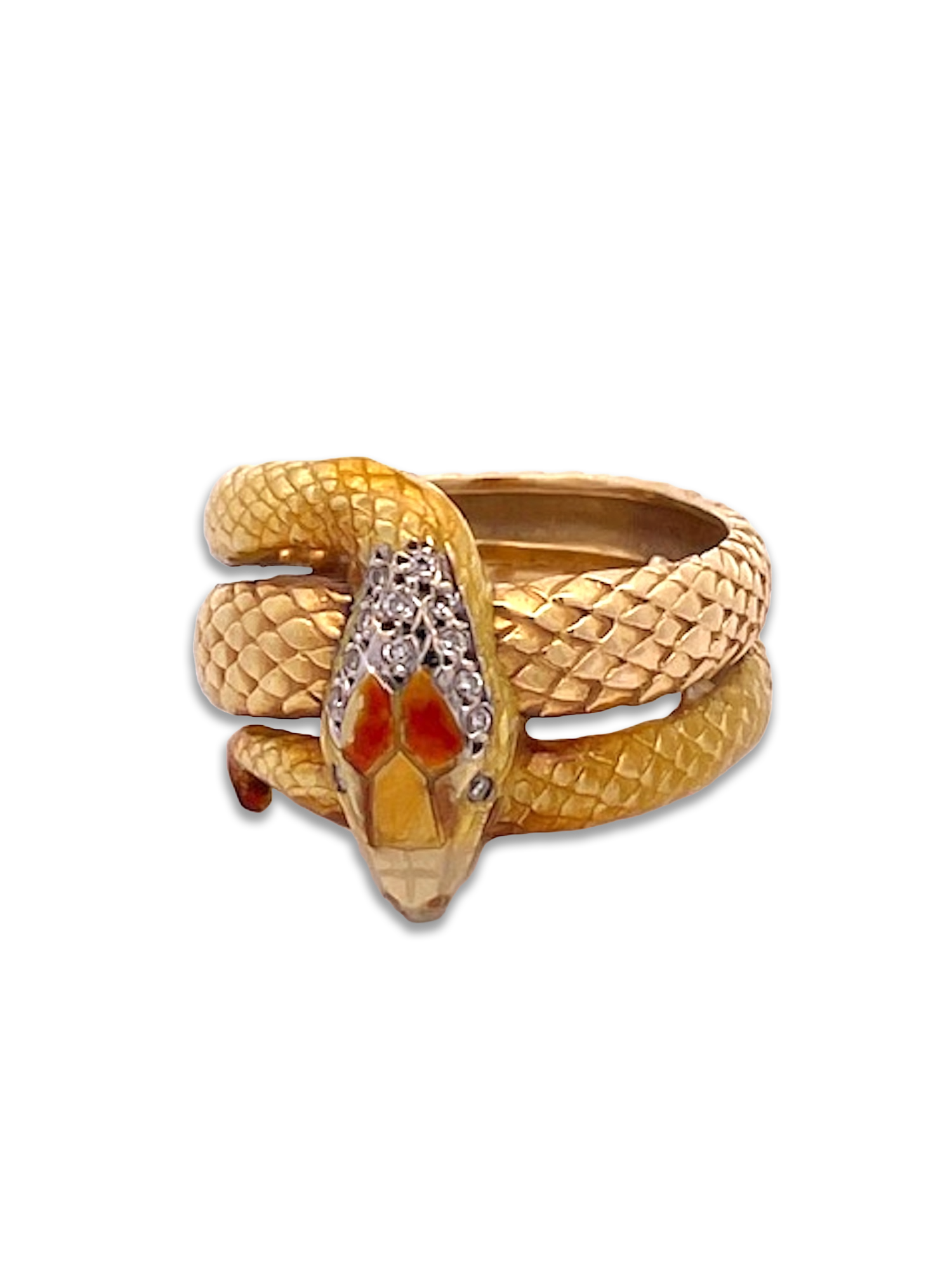 Masriera 18K Enamel Snake Ring - Detail View 9 | Cris Notti Jewels