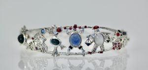 Art Deco Platinum Charms on Bracelet (2) - Fine Estate & Vintage Jewelry | Cris Notti Jewels