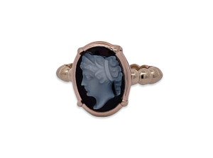 Hardstone Cameo Portrait of a Lady size 6 - Fine Estate & Vintage Jewelry | Cris Notti Jewels