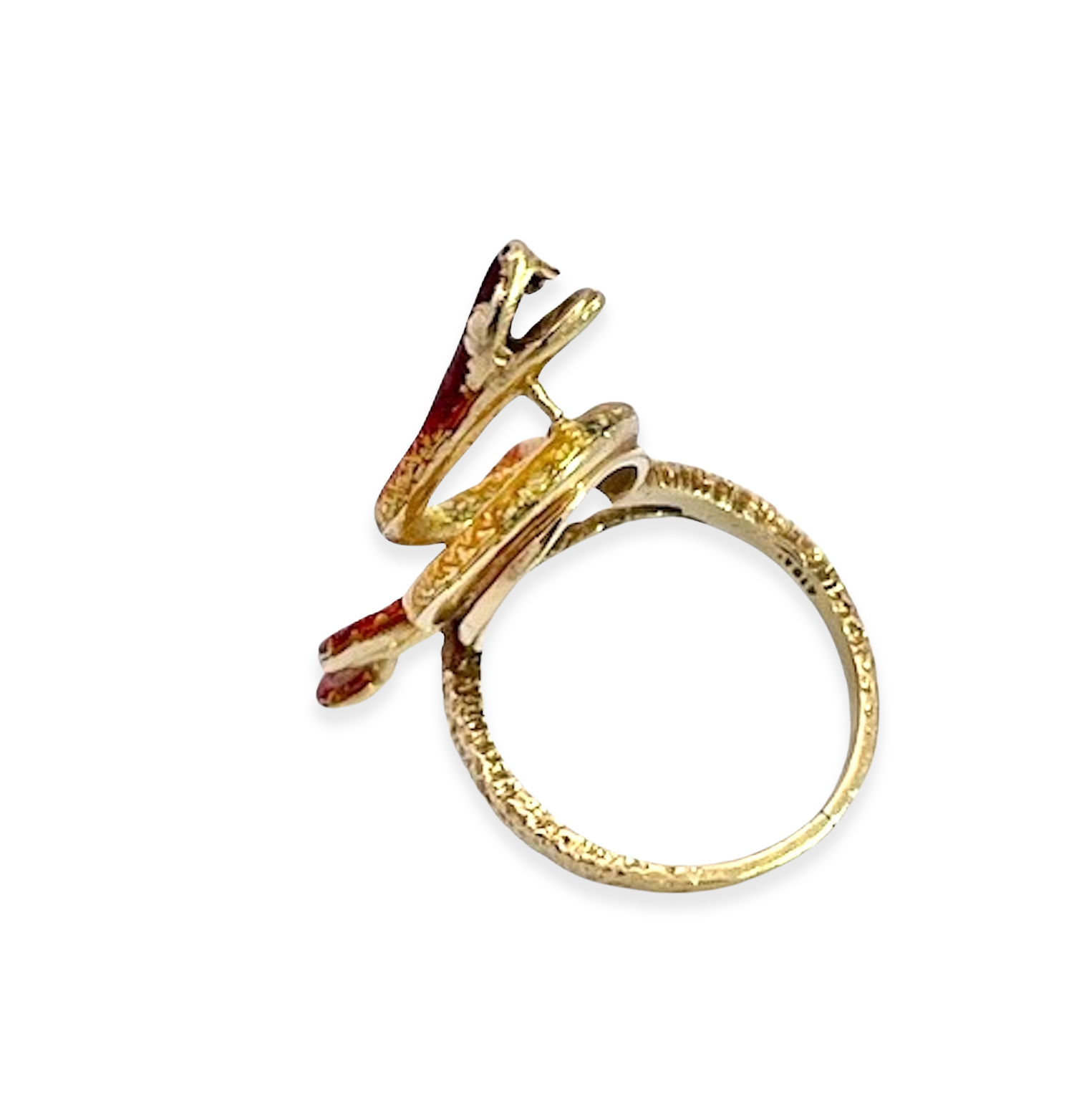 18K Enamel Snake Ring, Florence 1961 - Detail View 8 | Cris Notti Jewels