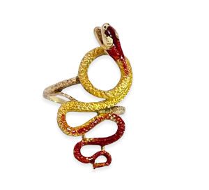 18K Enamel Snake Ring, Florence 1961 - Fine Estate & Vintage Jewelry | Cris Notti Jewels