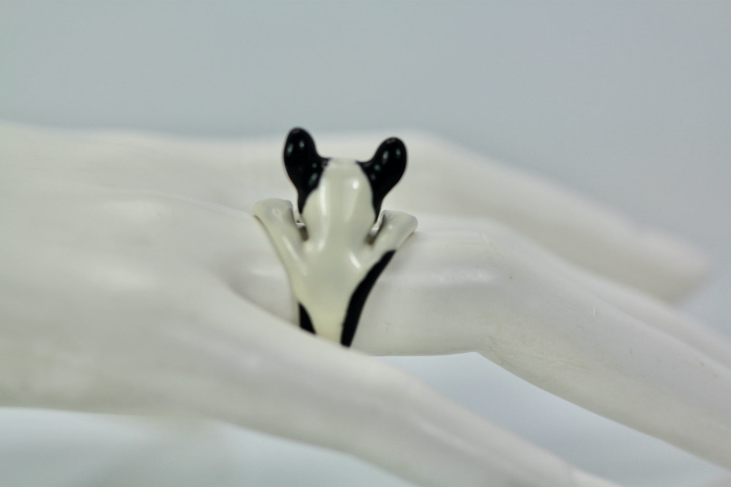 Enamel Silver Boston Terrier Dog - Detail View 4 | Cris Notti Jewels