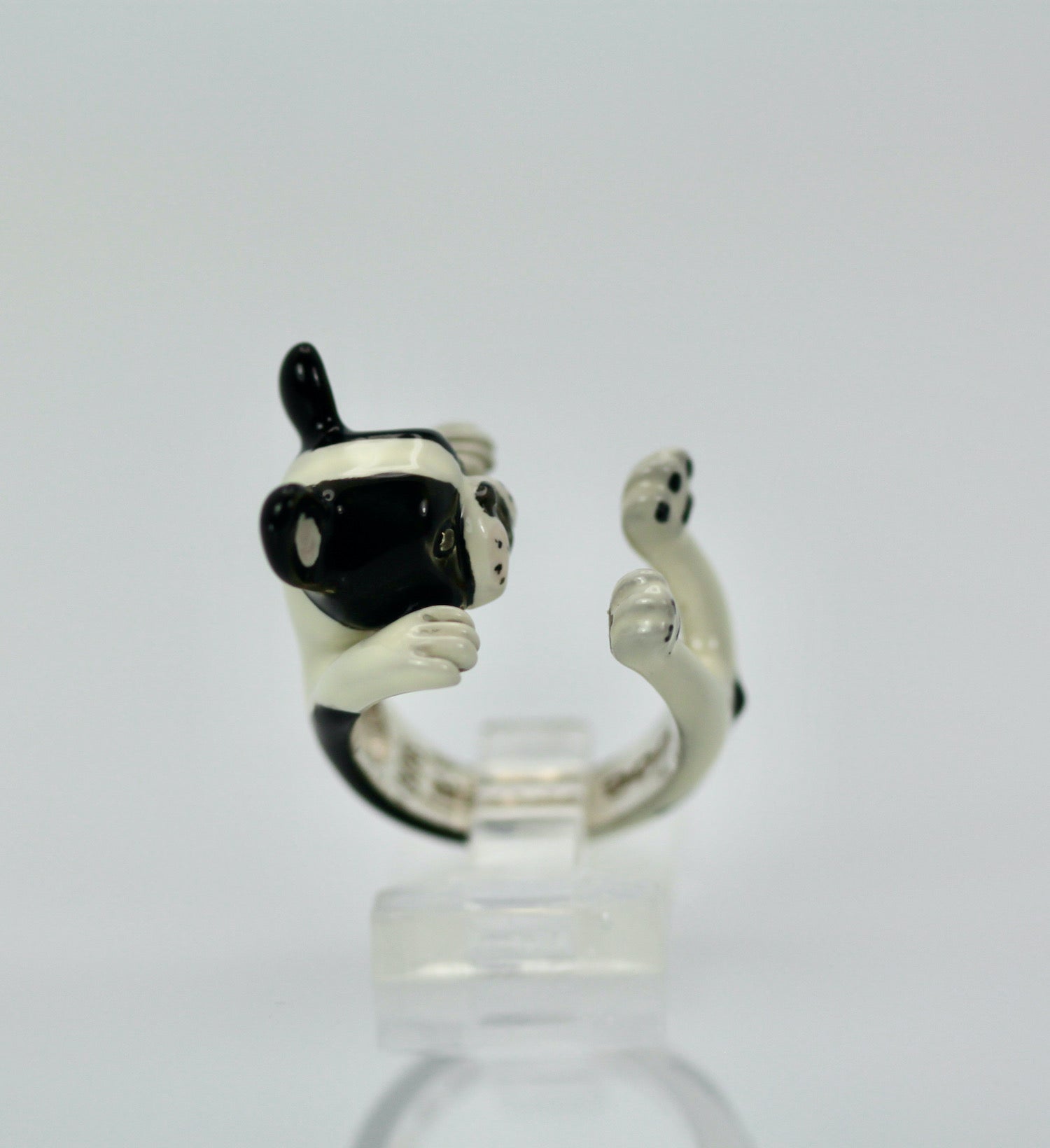 Enamel Silver Boston Terrier Dog - Fine Estate & Vintage Jewelry | Cris Notti Jewels