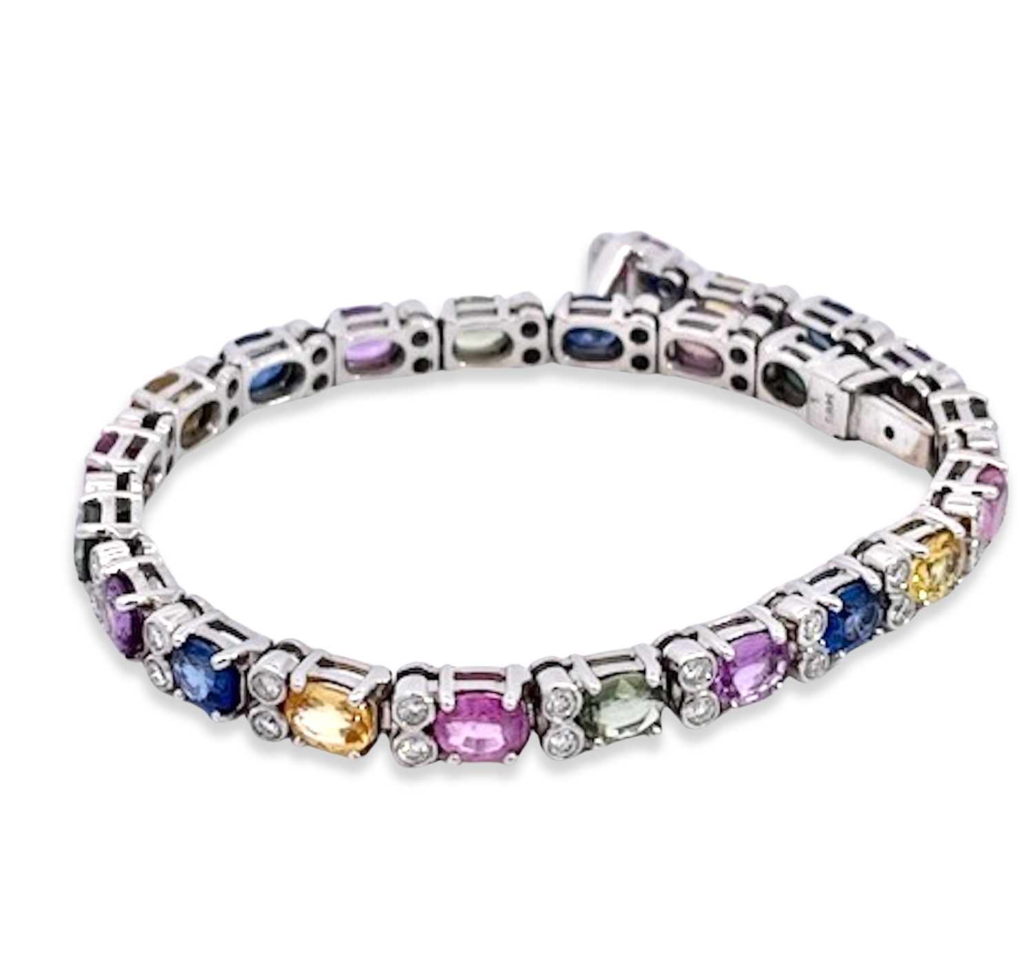 Multi Colored Fancy Sapphire Diamond Bracelet - Fine Estate & Vintage Jewelry | Cris Notti Jewels