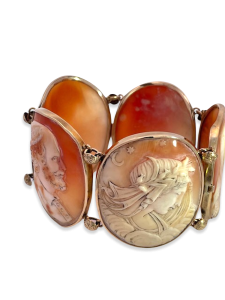 Huge Antique Cameo Bracelet 14K