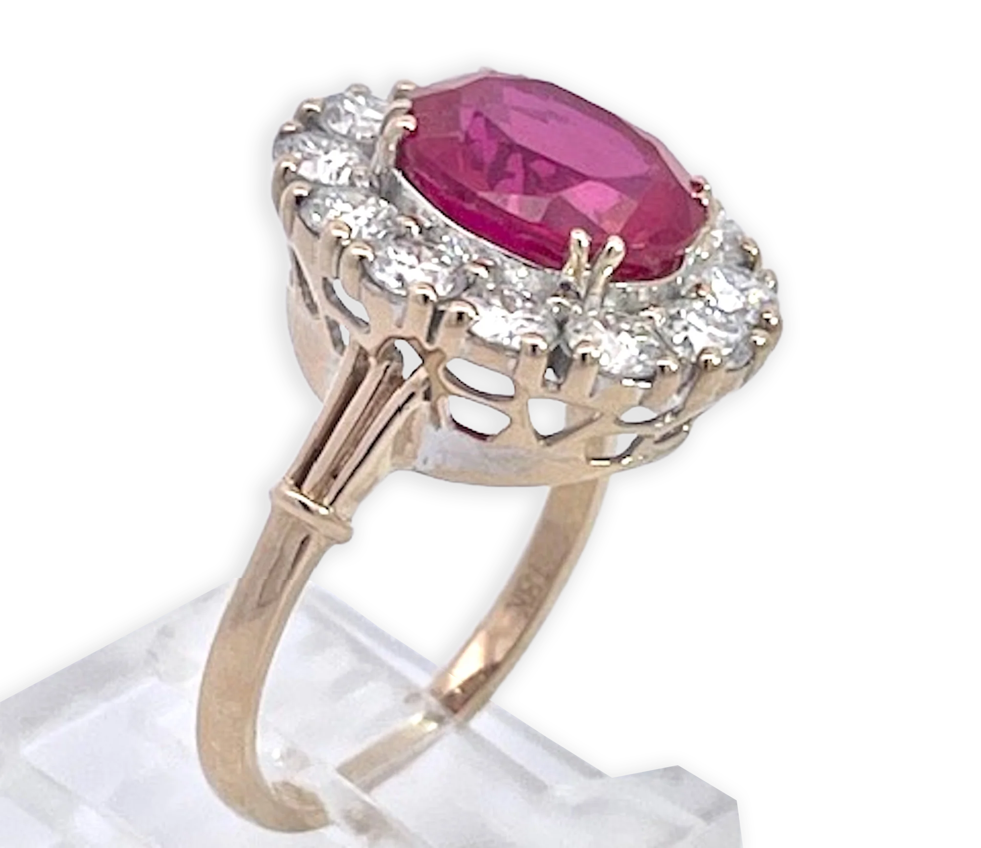 18K Yellow Gold Ruby and Diamond Ring - Detail View 5 | Cris Notti Jewels