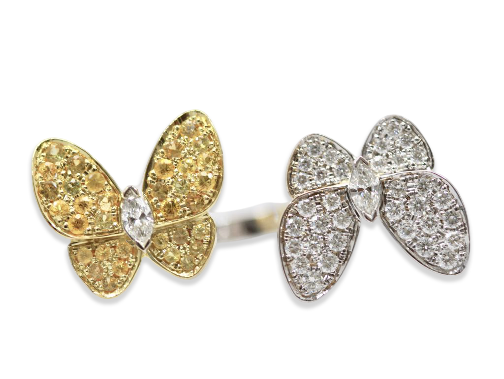Van Cleef Double Butterfly Ring - Detail View 1 | Cris Notti Jewels