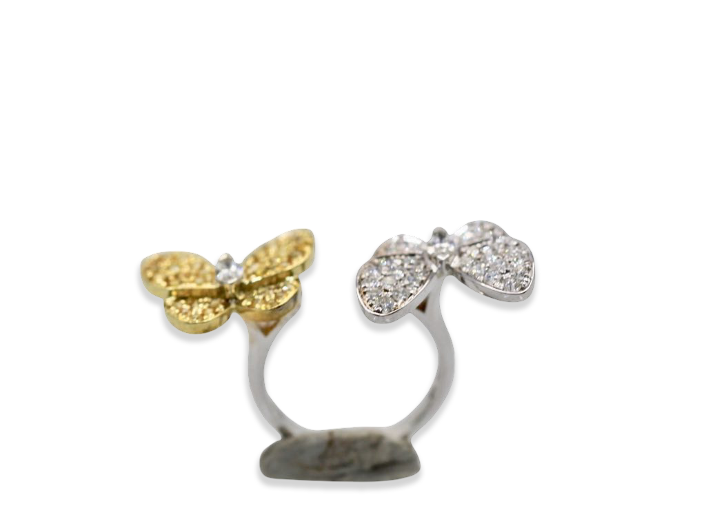 Van Cleef Double Butterfly Ring - Detail View 2 | Cris Notti Jewels