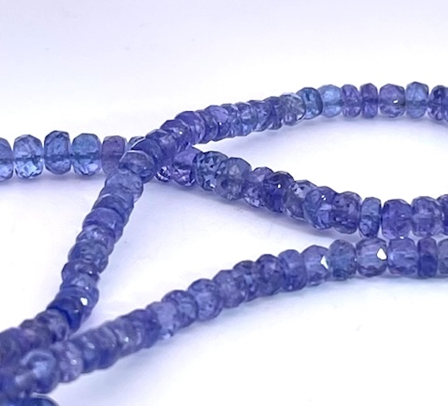 Tanzanite beads on chain silver - Fine Estate & Vintage Jewelry | Cris Notti Jewels