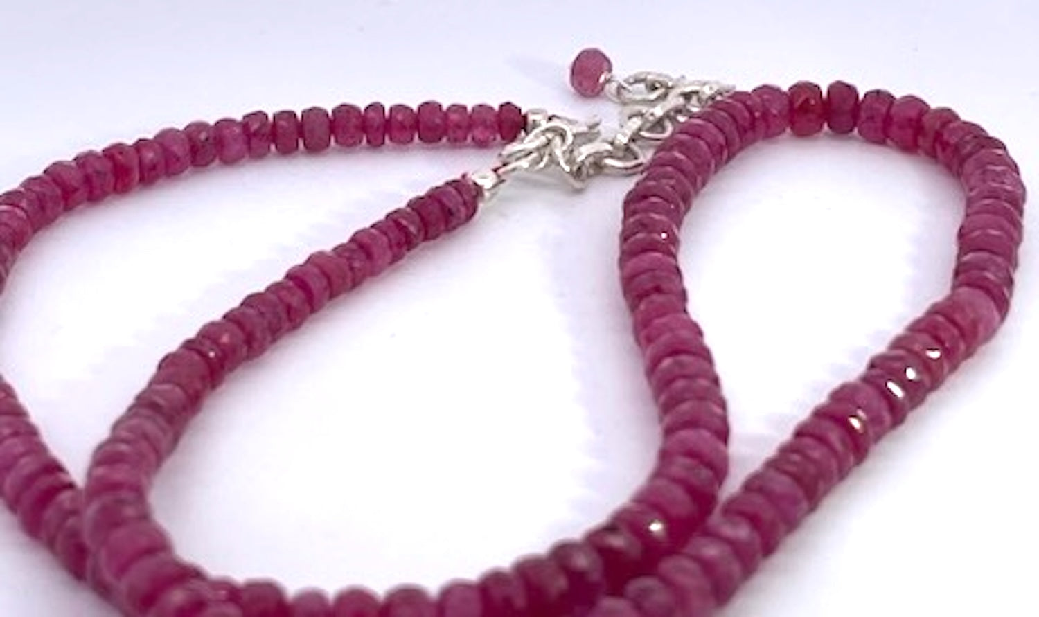 Ruby Beads on Silver - Detail View 3 | Cris Notti Jewels