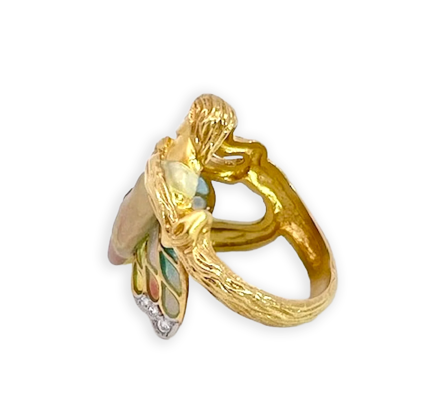 Masreira Mermaid Enamel Ring 18K - Detail View 10 | Cris Notti Jewels