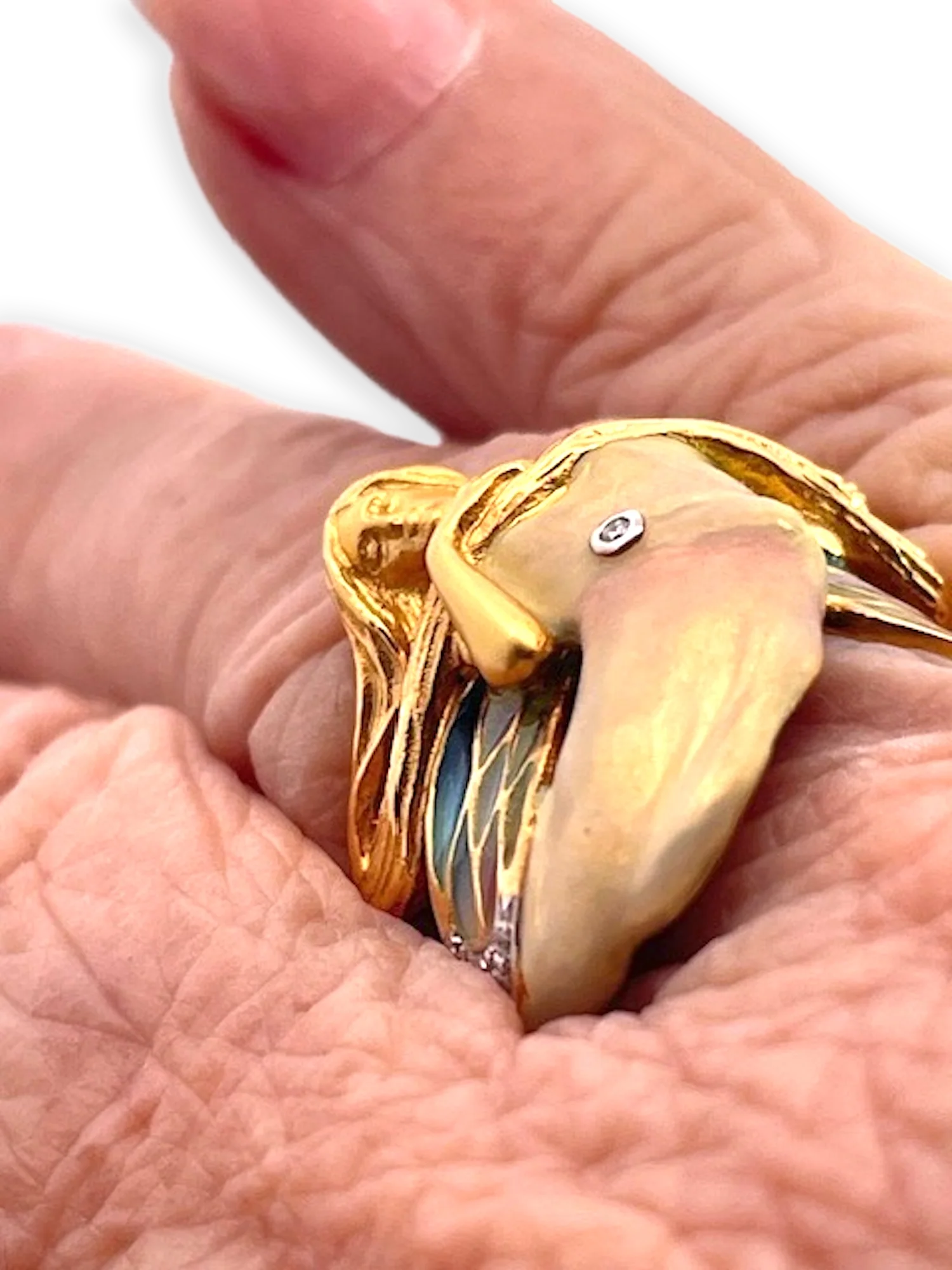 Masreira Mermaid Enamel Ring 18K - Detail View 7 | Cris Notti Jewels