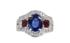 Sapphire Ruby Diamond Ring - Fine Estate & Vintage Jewelry | Cris Notti Jewels