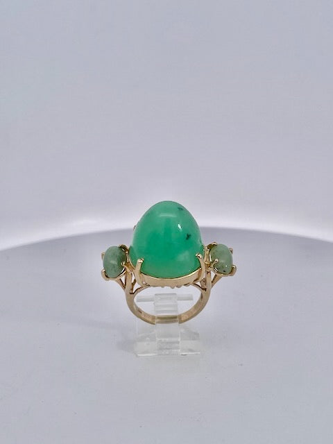 Chrysoprase Bullet Ring - Detail View 3 | Cris Notti Jewels