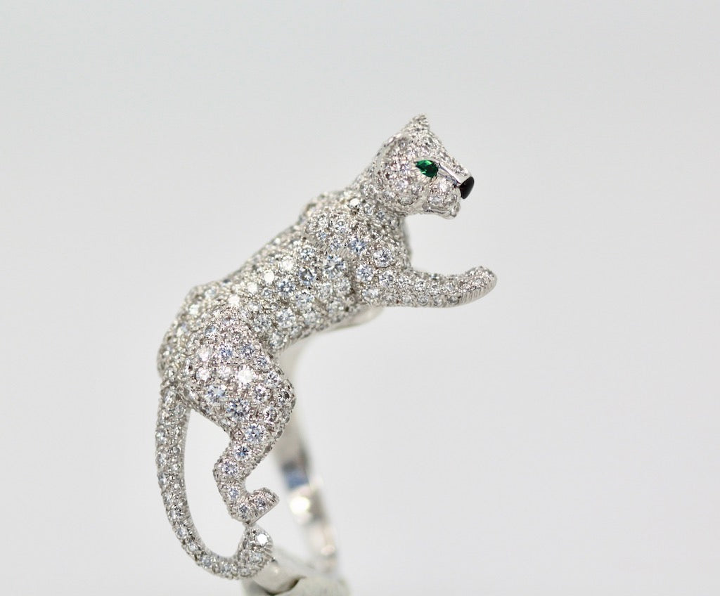 Cartier Diamond Walking Panthere Ring - Fine Estate & Vintage Jewelry | Cris Notti Jewels