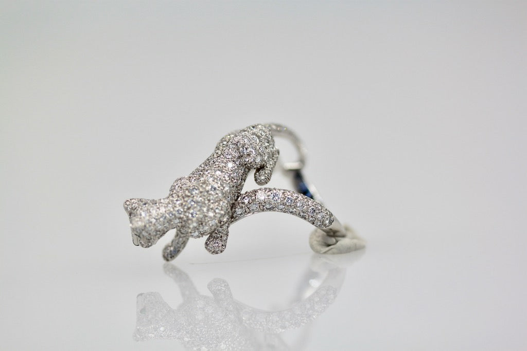Cartier Diamond Walking Panthere Ring - Detail View 2 | Cris Notti Jewels