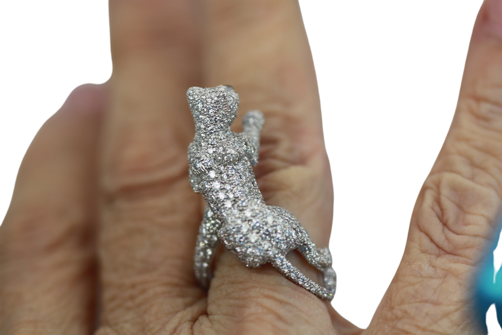 Cartier Diamond Walking Panthere Ring - Detail View 10 | Cris Notti Jewels
