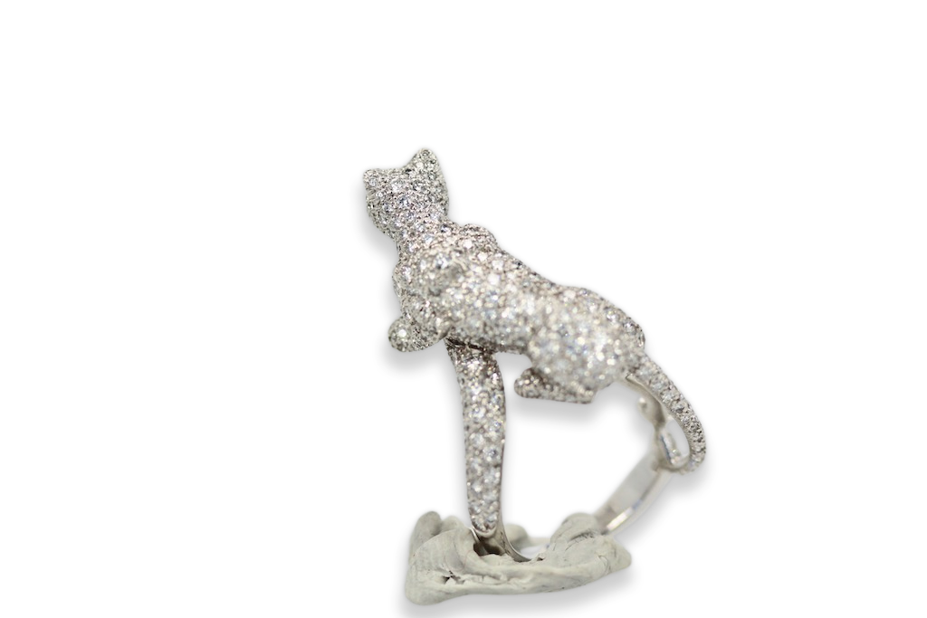 Cartier Diamond Walking Panthere Ring - Detail View 4 | Cris Notti Jewels