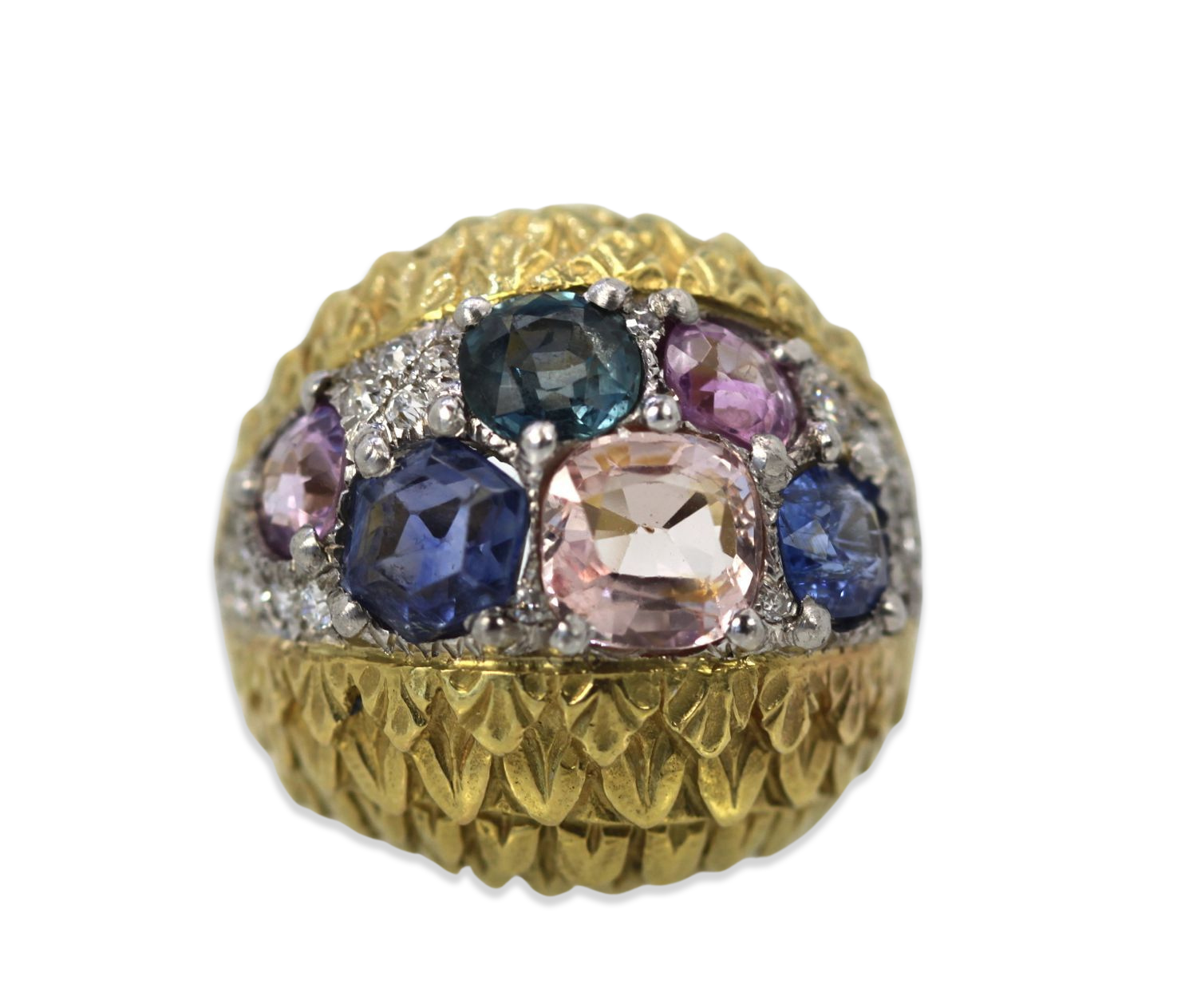 David Webb Fancy Sapphire Bombe Ring - Fine Estate & Vintage Jewelry | Cris Notti Jewels