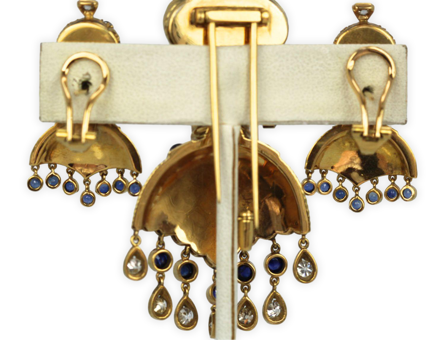 Antique Blackamoor 18K Yellow Gold Brooch And Earrings - Detail View 1 | Cris Notti Jewels